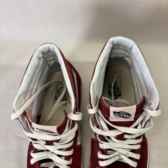 High Top Vans Skateboard Shoes - Maroon/Burgundy  - Size 10 - Picture 4 of 7
